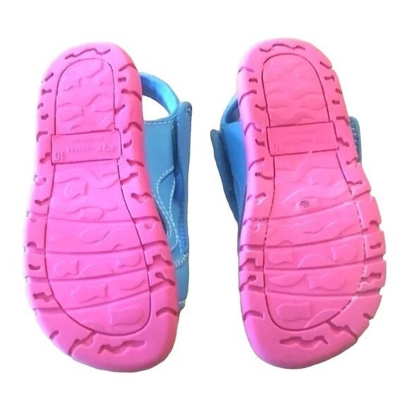 Disney Finding Dory Kids Open Toe Sandals Blue Pink Size 10 - Picture 7 of 8